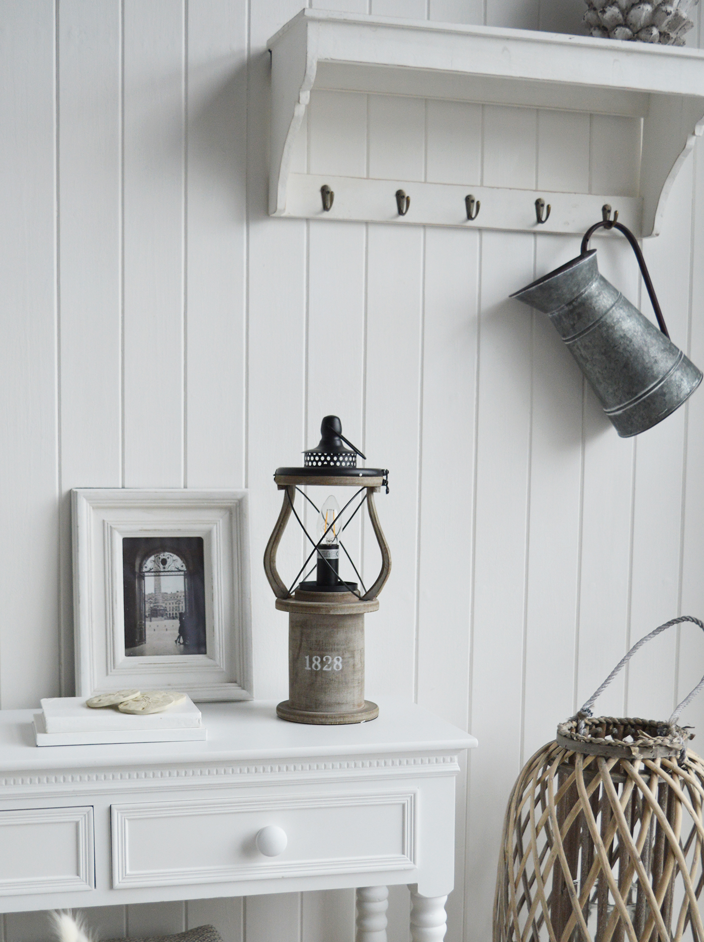 New England style lamp for caostal, country and city home interiors