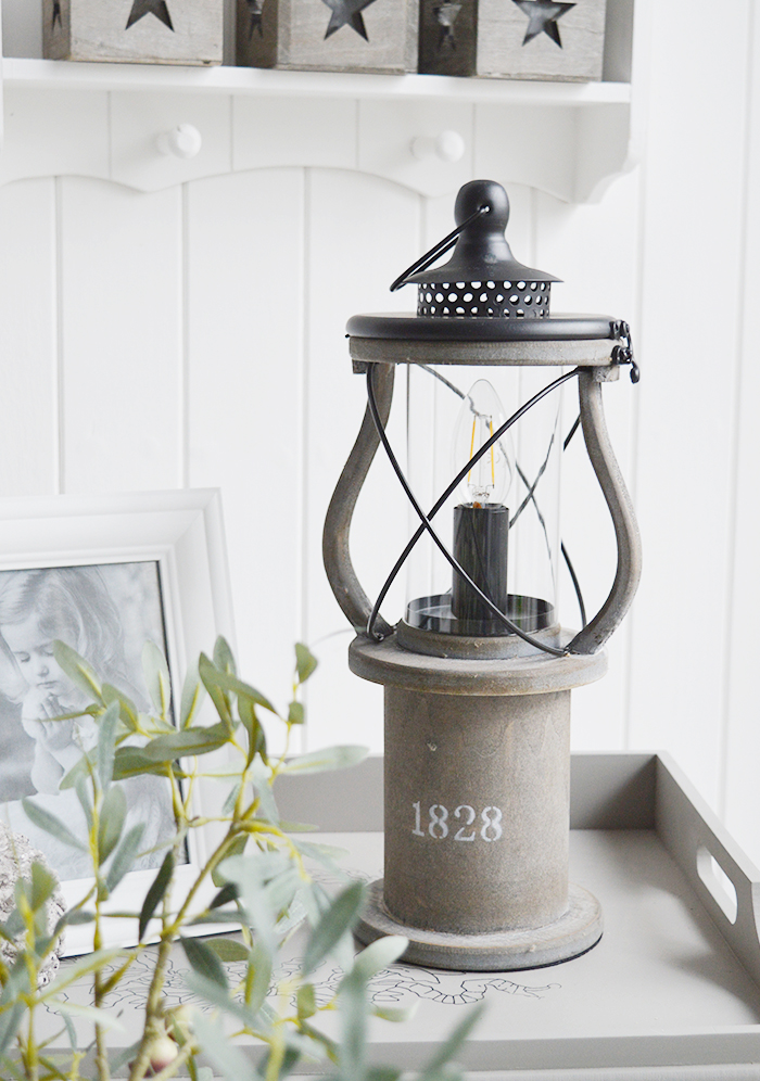 New England Style Lamps Coastal Modern Farmhouse Country White Table Lamp