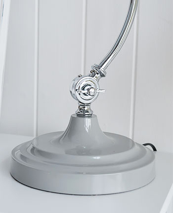 Modern slate grey table lamp