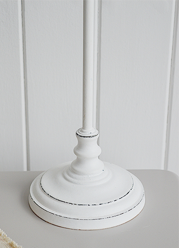 White lamp for bedside table