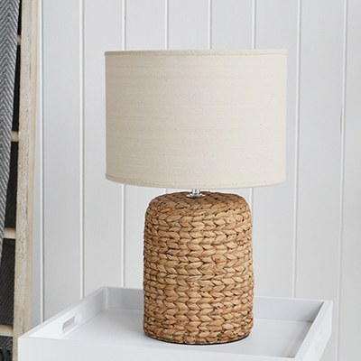 New England coastal rope effect table lamp