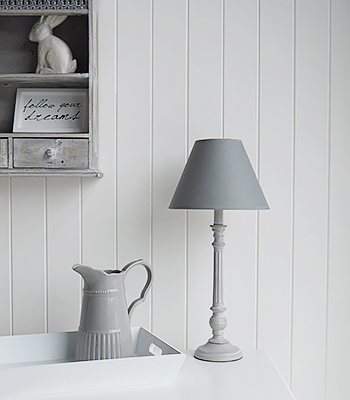 Grey Table Lamp