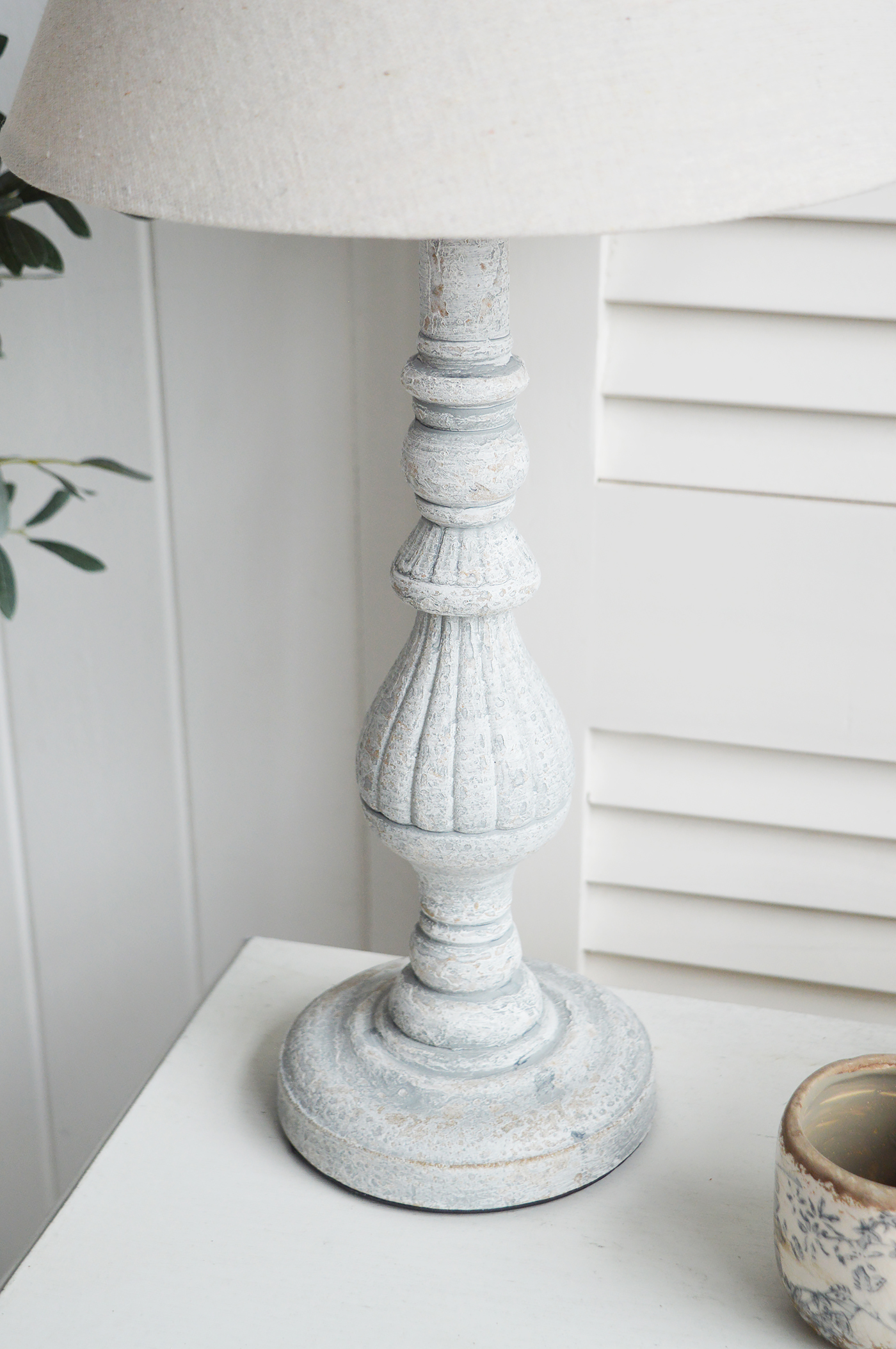 La Maison rustic grey table lamp candlestick traditional base