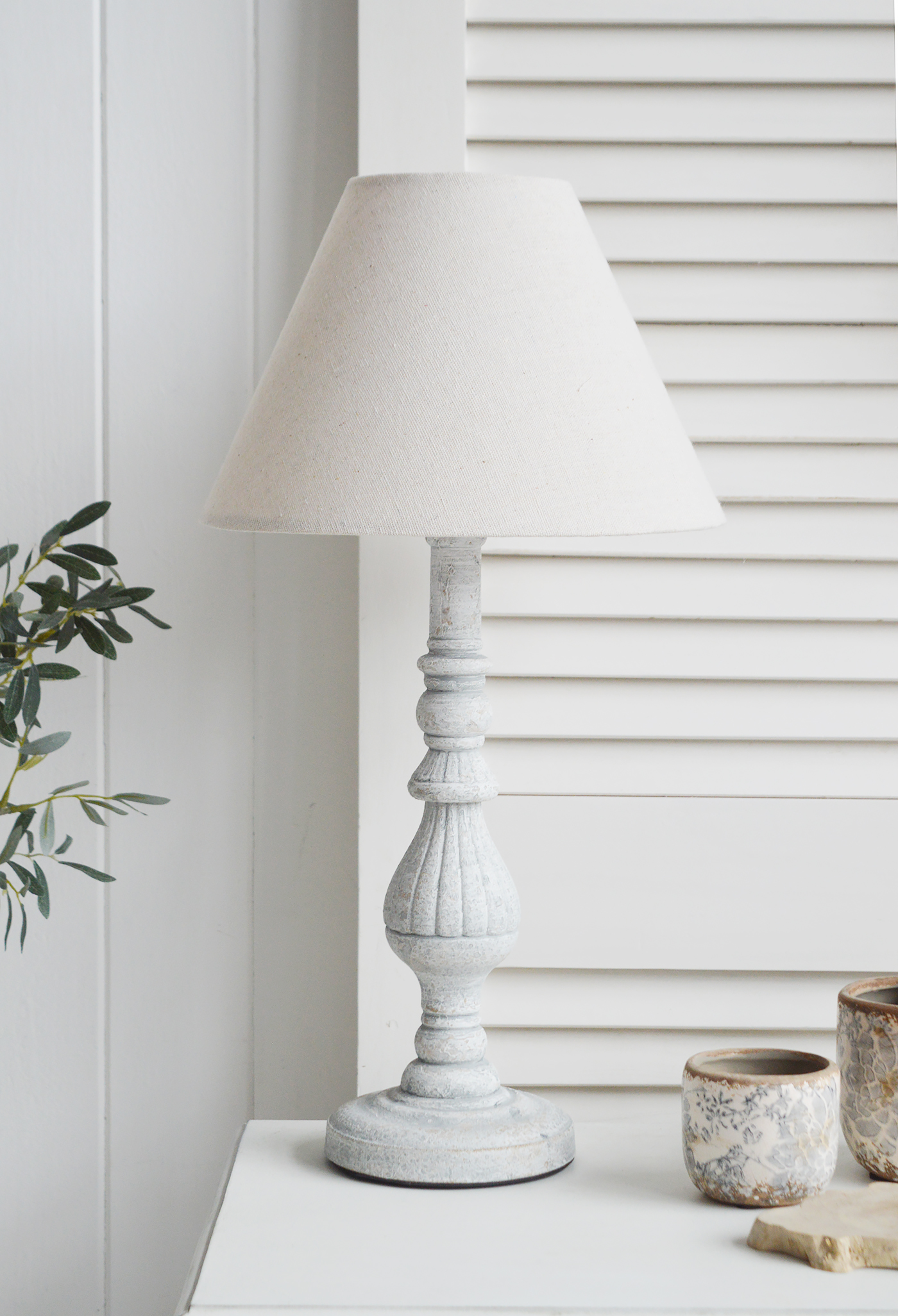 La Maison Rustic Grey Table Lamp The, Shabby Chic Tall Table Lamps