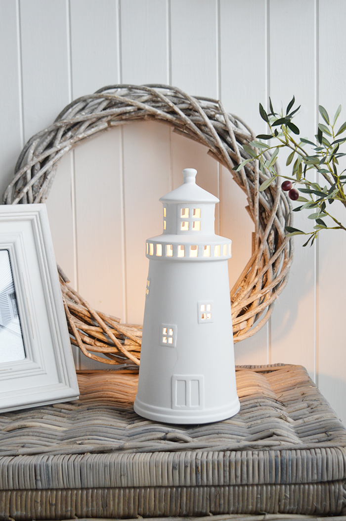 Ceramic White Lighthouse Table Lamp, Lighthouse Table Lamp Large