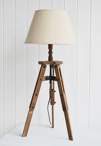 Tripod Linen Lamp