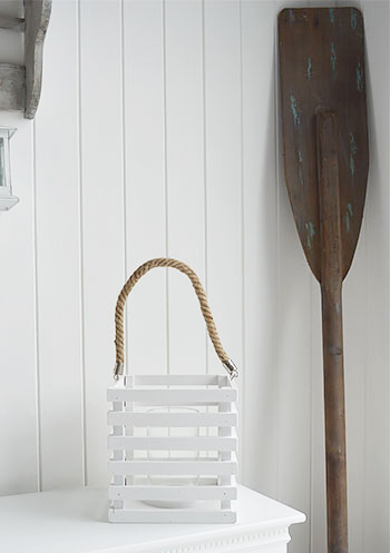 Southport white lantern for coastal home