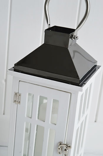 White lantern for coastal interiors