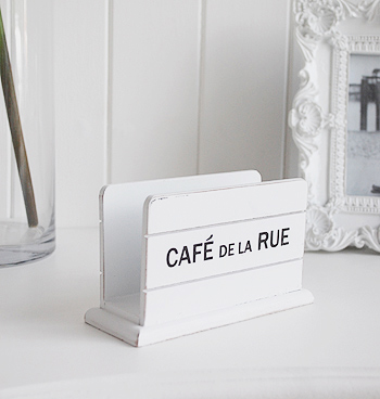 tidt your console table with our white letter holder