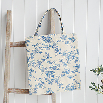 Millgrove Blue floral bag foeather rucksack for New England living and Lifestyle