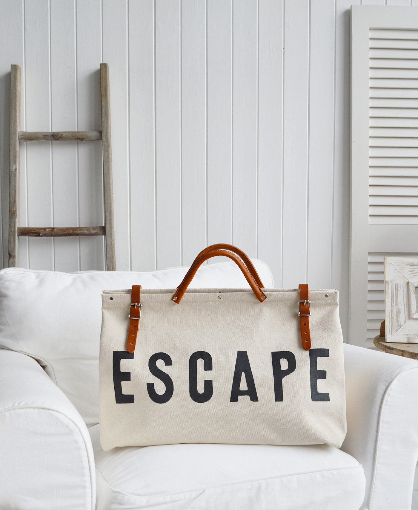 Modern Farmhouse, country and Coastal Furniture, lifestyle and accessories for the home. New England Lifestyle - Escape Canvas Utility Bag in Navy