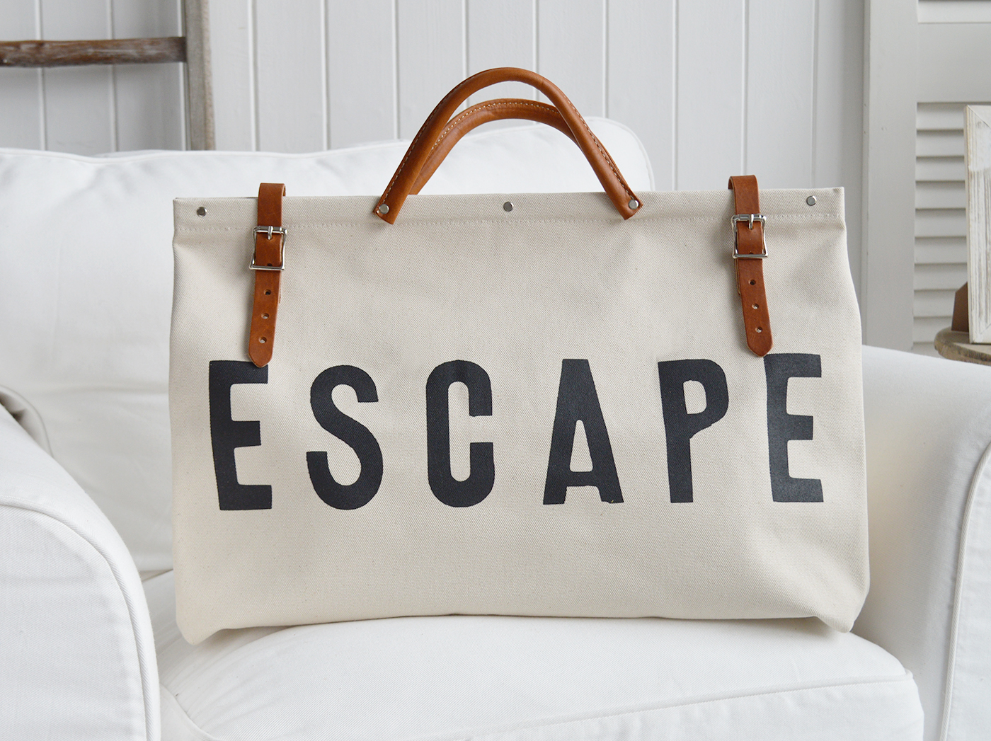 Nautical Coastal Furniture, lifestyle and accessories for the home. New England Lifestyle - Escape natural Canvas Utility Bag