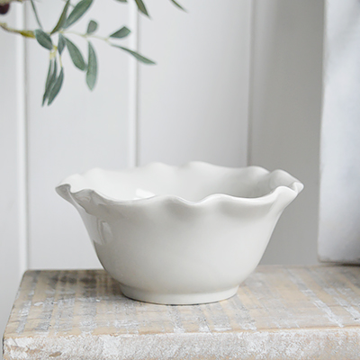 Madison Simple Grey Ceramic bowl from The White Lighthouse coastal, farmhouse New England and country furniture and home decor accessories UK for shelf, console and coffee table styling