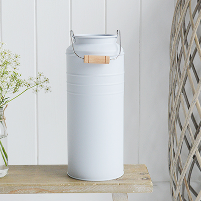 Milk Churn vase for white homes in New England Style