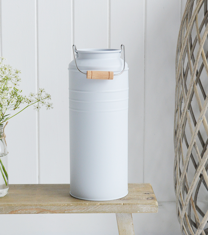 Milk Churn vase for white homes in New England Style