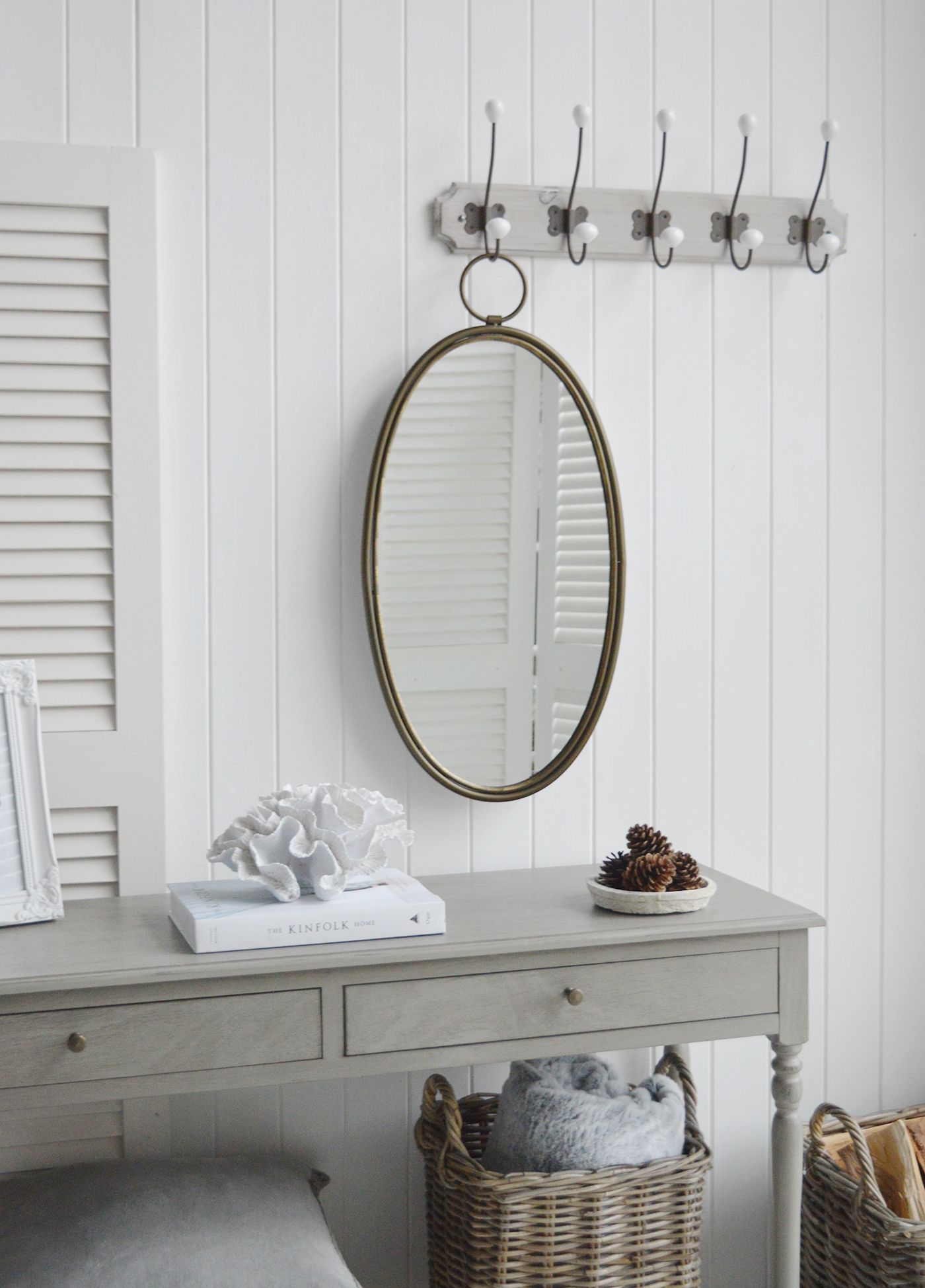 Ascot Mirror. Elegant New England Coastal and Country Furniture.  Mixed with natural materials, cushions and throws with plently of texture and interest gives a classic New England look to your interior