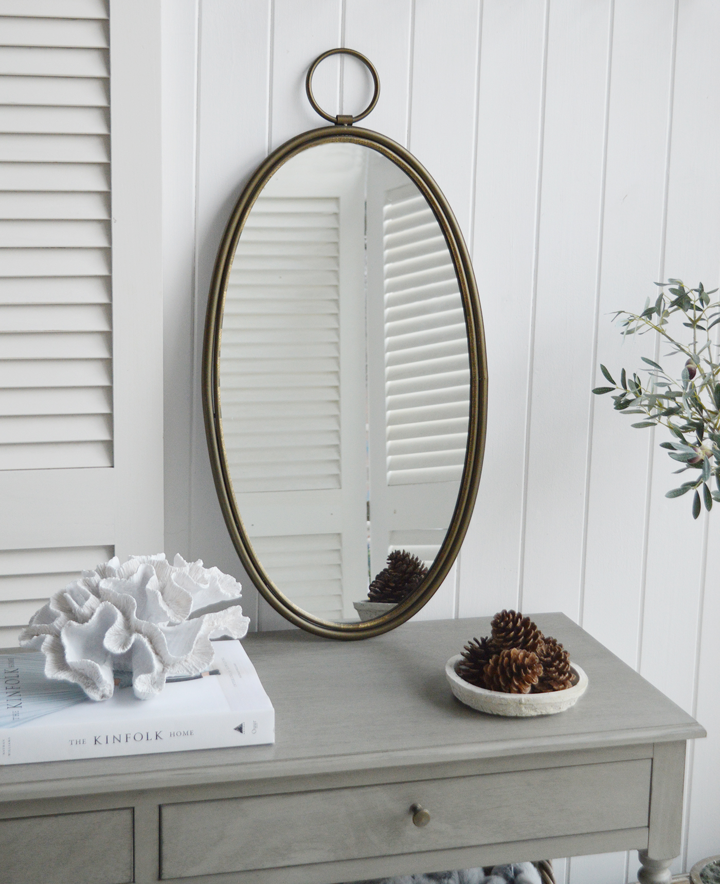 Ascot Mirror. Elegant New England Coastal and Country Furniture.  Mixed with natural materials, cushions and throws with plently of texture and interest gives a classic New England look to your interior
