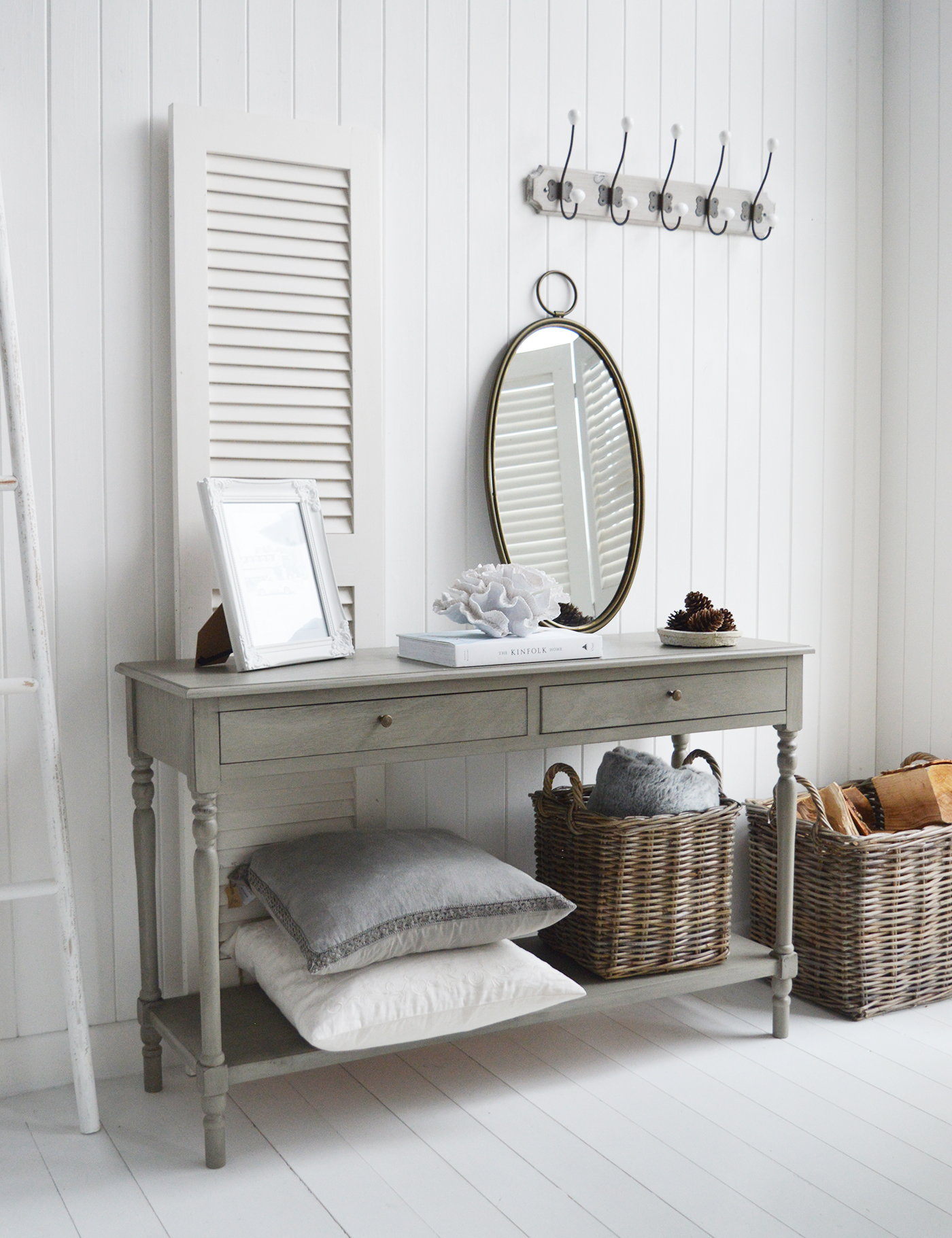 Ascot Mirror. Elegant New England Coastal and Country Furniture.  Mixed with natural materials, cushions and throws with plently of texture and interest gives a classic New England look to your interior