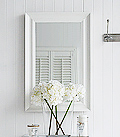 Large white wall mirror