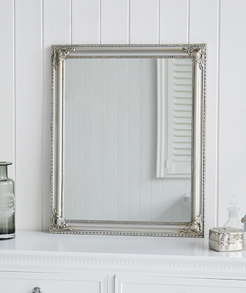 Silver dressing table mirror