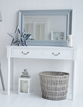 Large simple grey wall mirror - landscape - portrait
