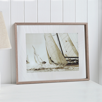 Hanging Canvas wall art of Sea Shells - New England Country and Coastal Interior Design - The White Lighthouse Furniture UK 