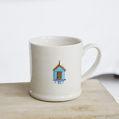 Mini mug Beach Hut  - Coastal furniture and home decor from The White Lighthouse coastal, New England and country furniture and home decor accessories UK