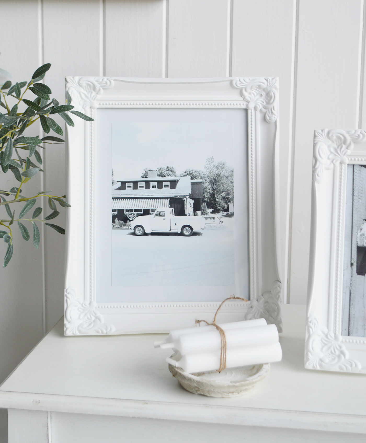 Camden White Wooden Photoframes New England Coastal Interiors and