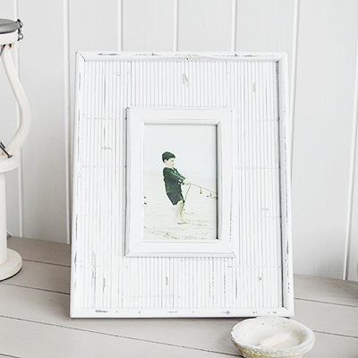 Weston Photo Frame.  White Furniture and home decor accessories for the New England styled home for all country, coastal and city houses