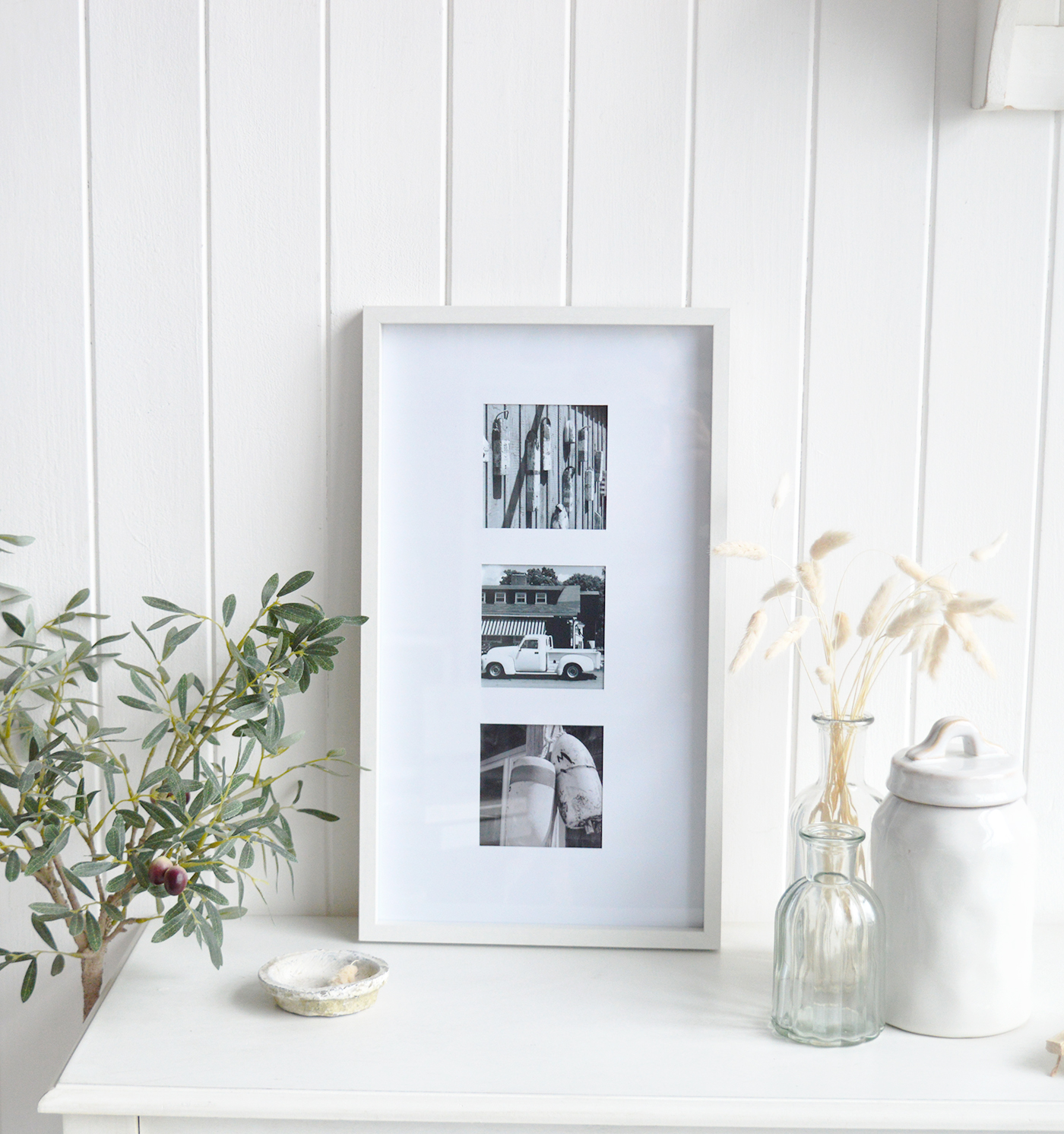 Portland square photo frame - The White Lighthouse white New England Country, Farmhouse  and Coastal Furniture and Interiors