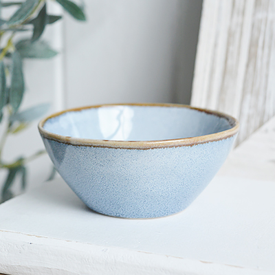 Pilgrim Ceramic Bowls - Small sky Blue for New England, farmhouse,  Country and coastal homes and interior decor