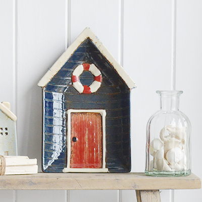 Decorative ceramic plates, beach hut and cottages from The White Lighthouse coastal, New England and country , farmhouse furniture and home decor accessories UK