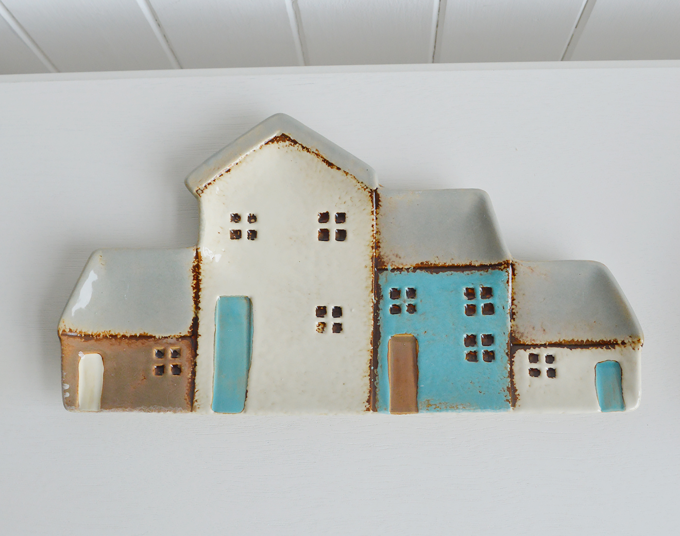 Decorative ceramic plates, beach hut and cottages from The White Lighthouse coastal, New England and country , farmhouse furniture and home decor accessories UK