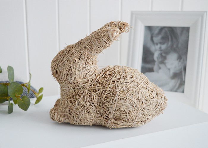 Woven sitting bunny rabbit