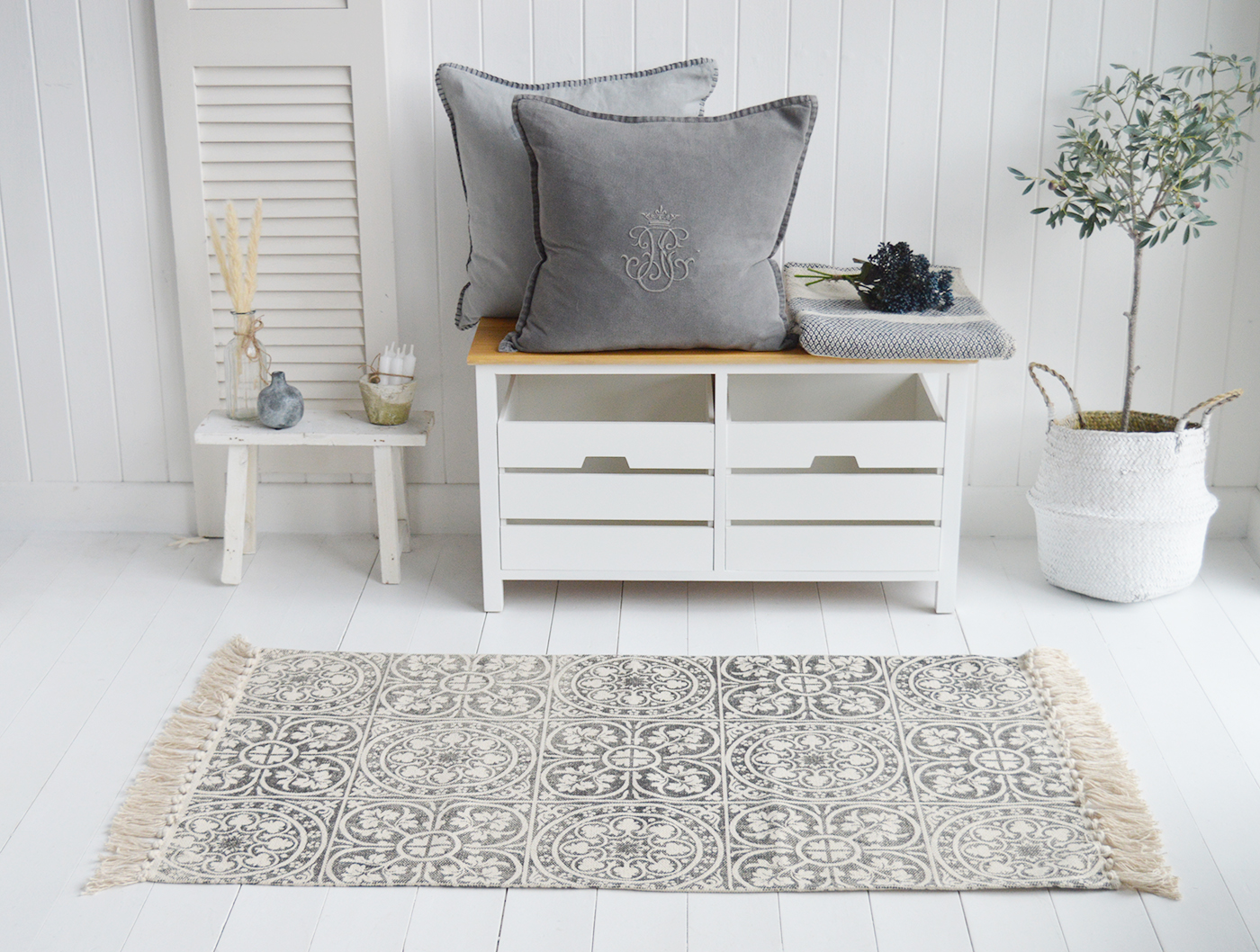 New England Hamptons Floor Rug