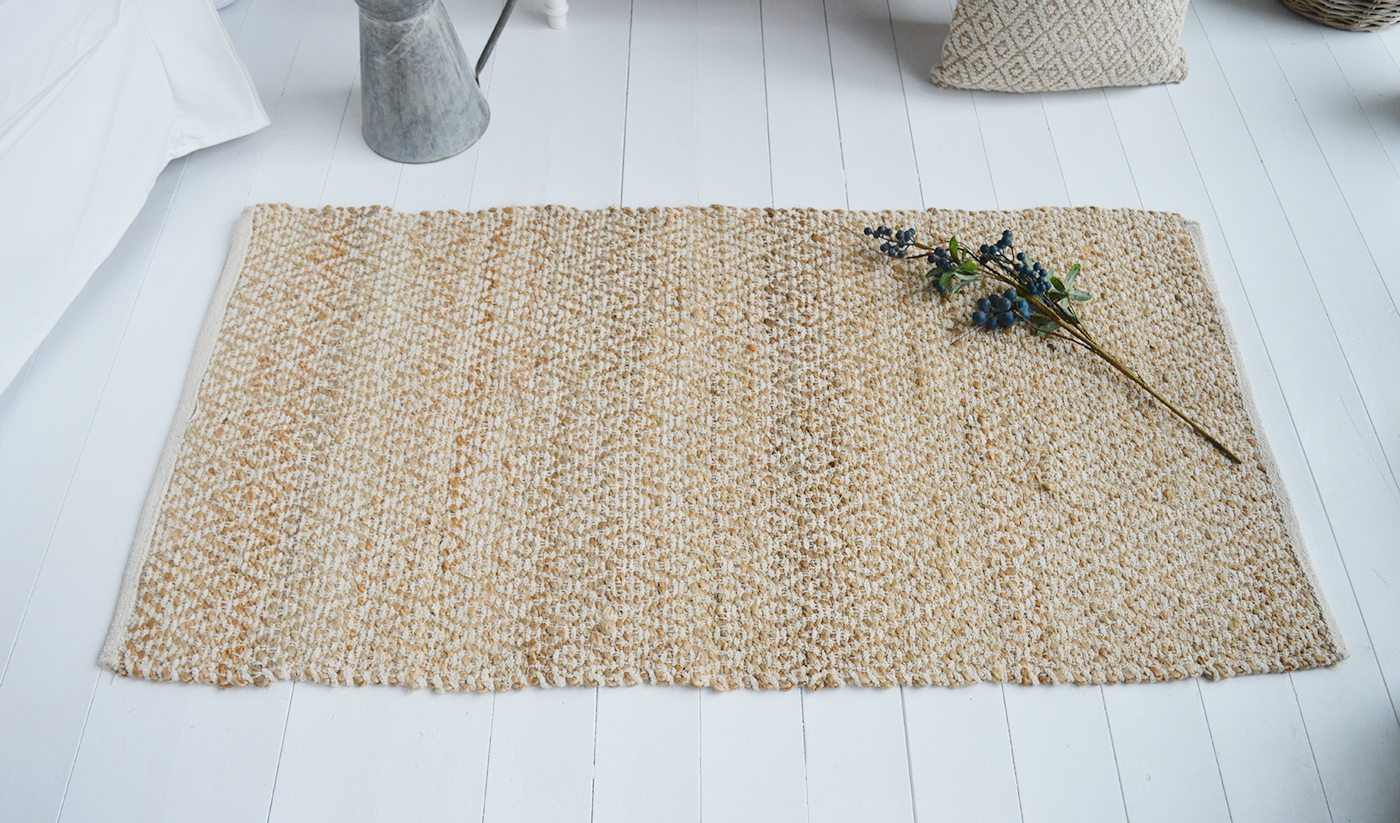 Jute Floor Rug - Just perfect for our New England styled interiors for coastal, city and country homes in a simple but gorgeous style