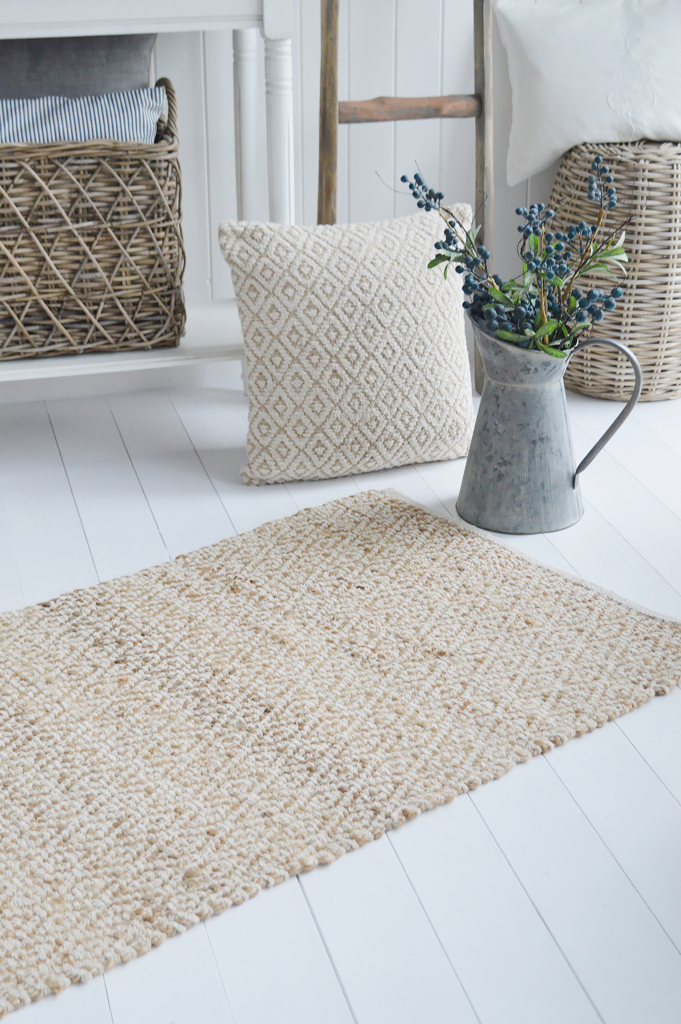 Jute Cushion - Just perfect for our New England styled interiors for coastal, city and country homes in a simple but gorgeous style