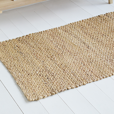 The natural contrasting striped in the woven runner make it a striking and hard wearing addition to your home.. Just perfect for our New England styled interiors for coastal, city and country homes in a simple but gorgeous style