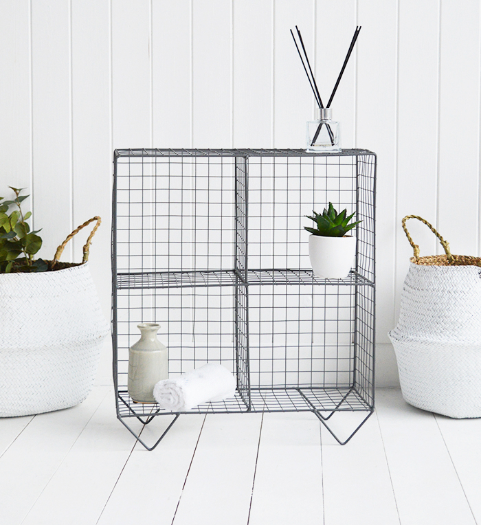 Brooklyn Wire shelf Freestanding or wall mounted from The White
