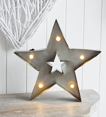 Silver light up star