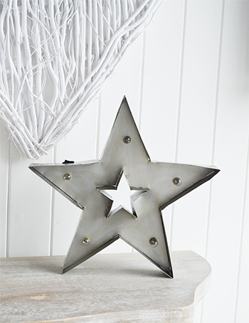 Silver light up star bulb