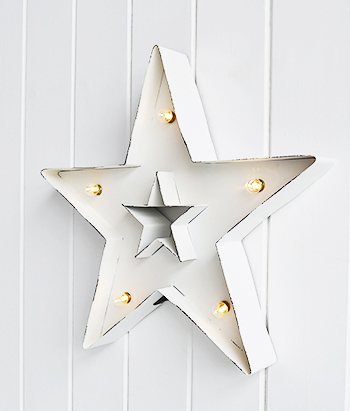 White light up star