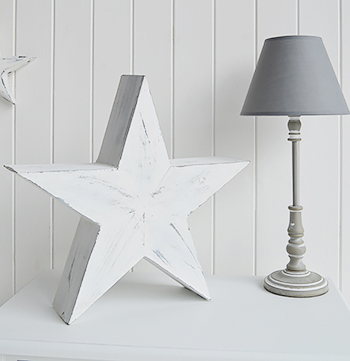 3 d white wooden star