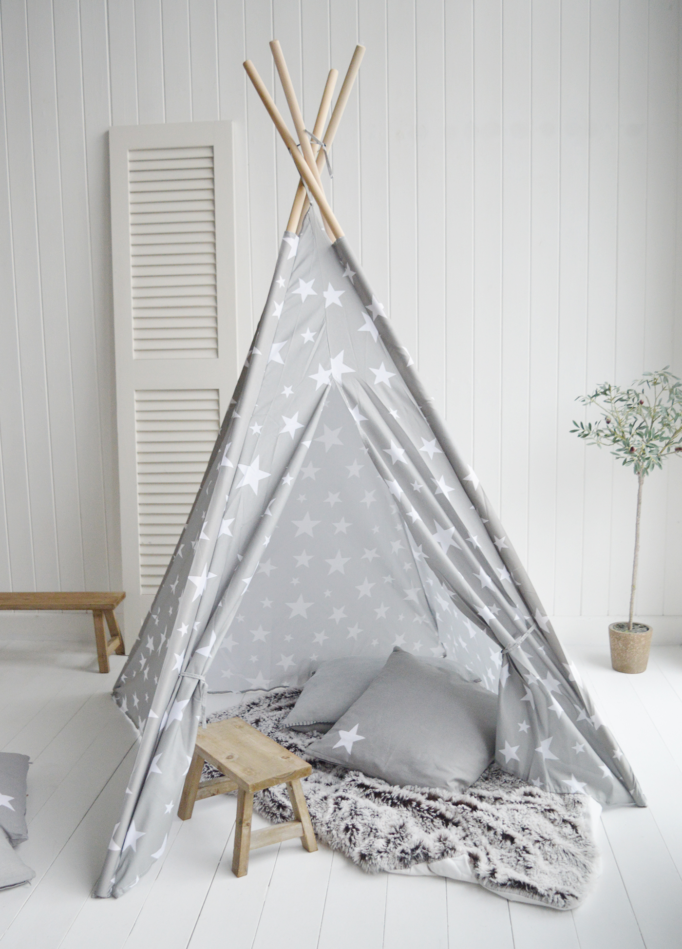 Grey and White Star Tepee - New England Furniture for coastal and country styled homes and interiors