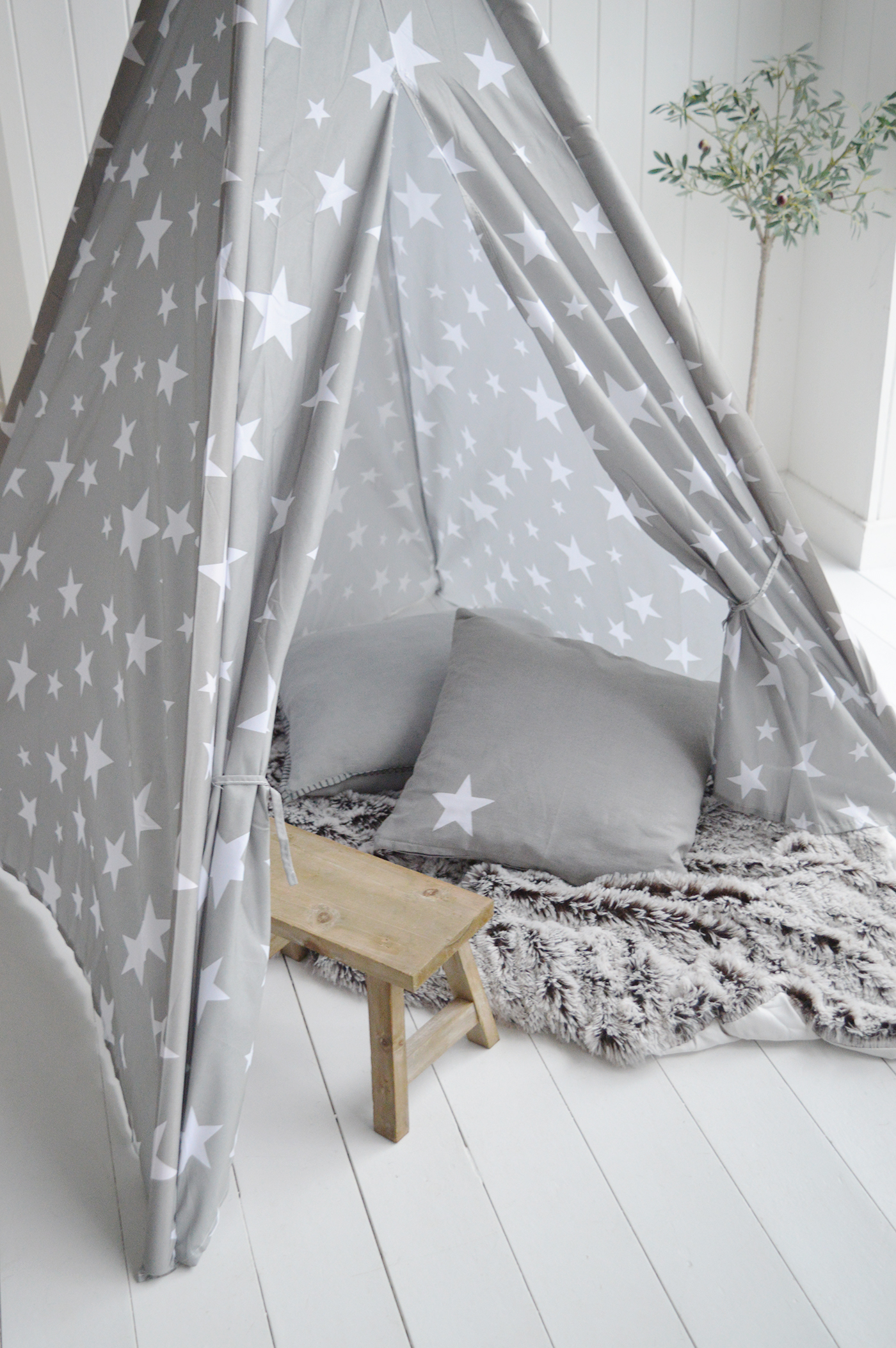 Grey and White Star Tepee - New England Furniture for coastal and country styled homes and interiors