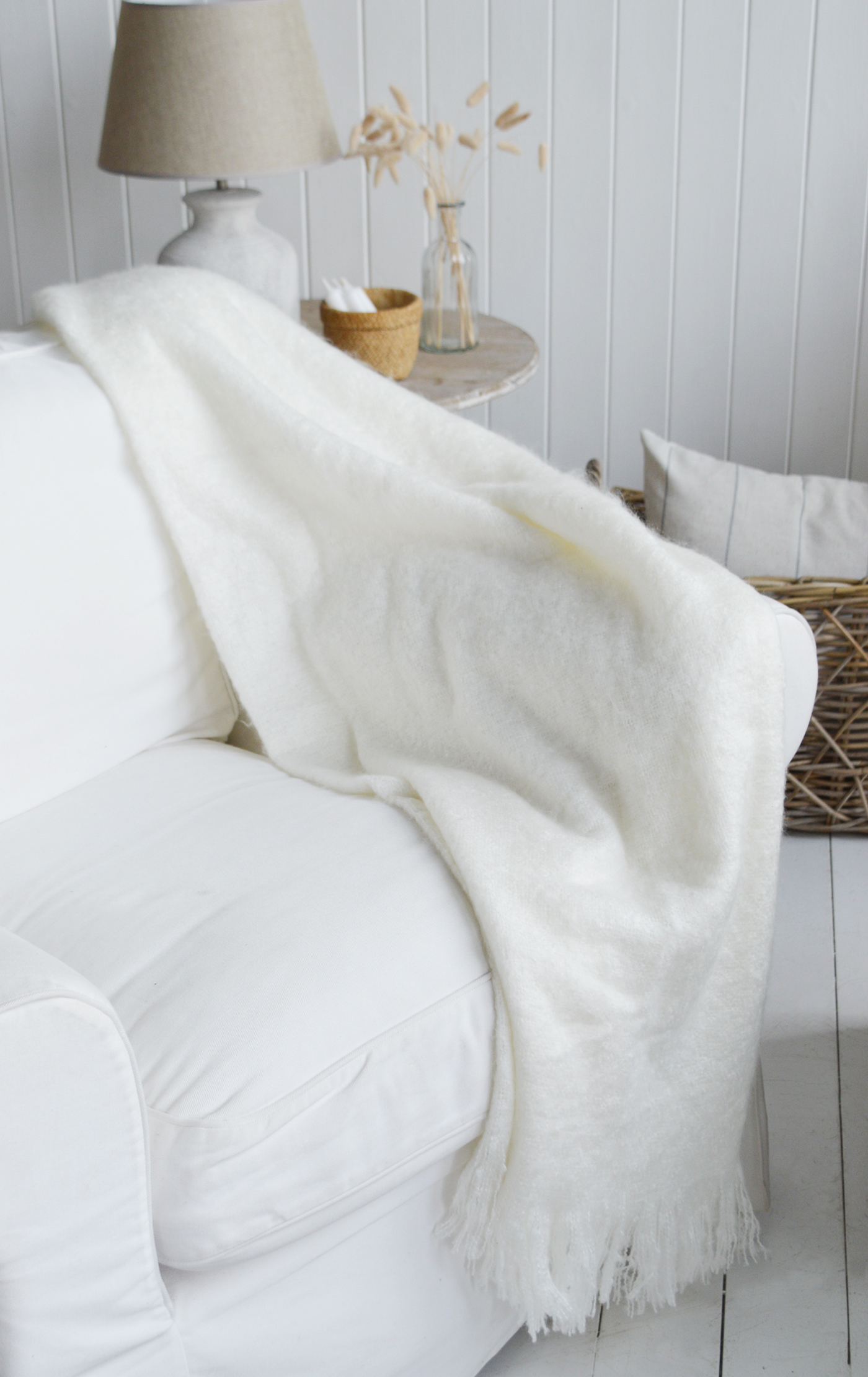 Whitefield Throw Blanket New England style furniture and interiors