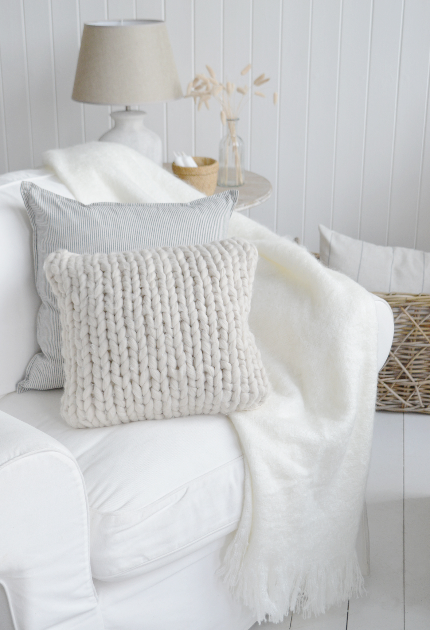 Whitefield Throw Blanket New England style furniture and interiors