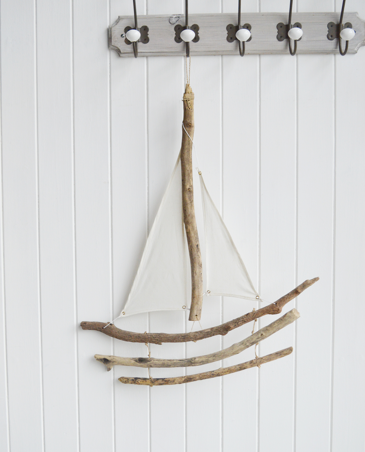 Nautical, coastal and beach home decor accessories and Furniture from The White Lighthouse Furniture - Driftwood Towel Rail