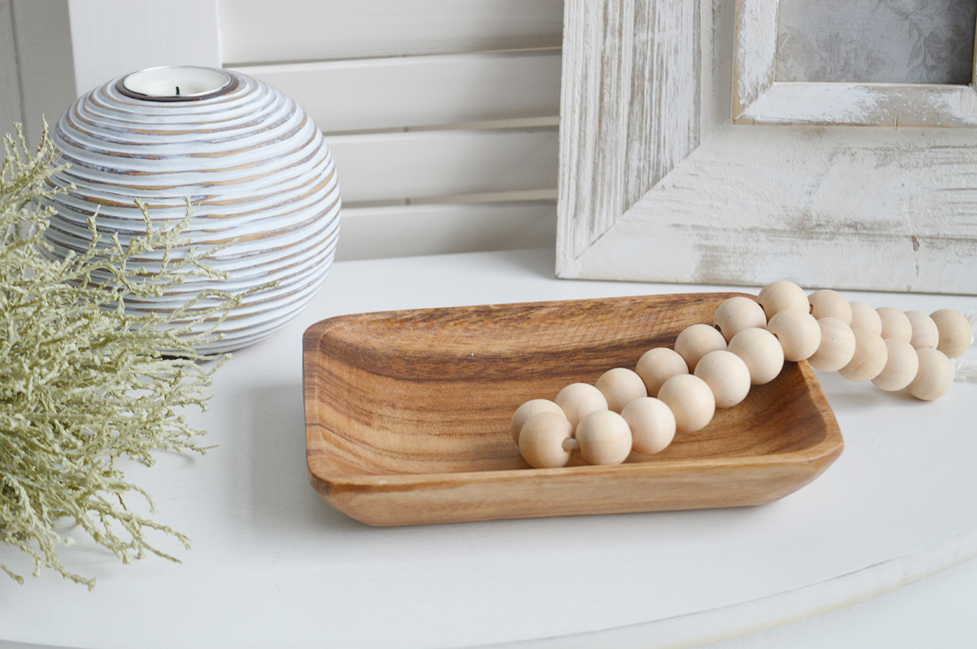 Tisbury wooden Tray for New England, farmhouse,  Country and coastal homes and interior decor from The White Lighthouse Furniture