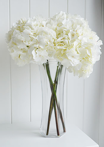 Realistic artificial white Hydrangea